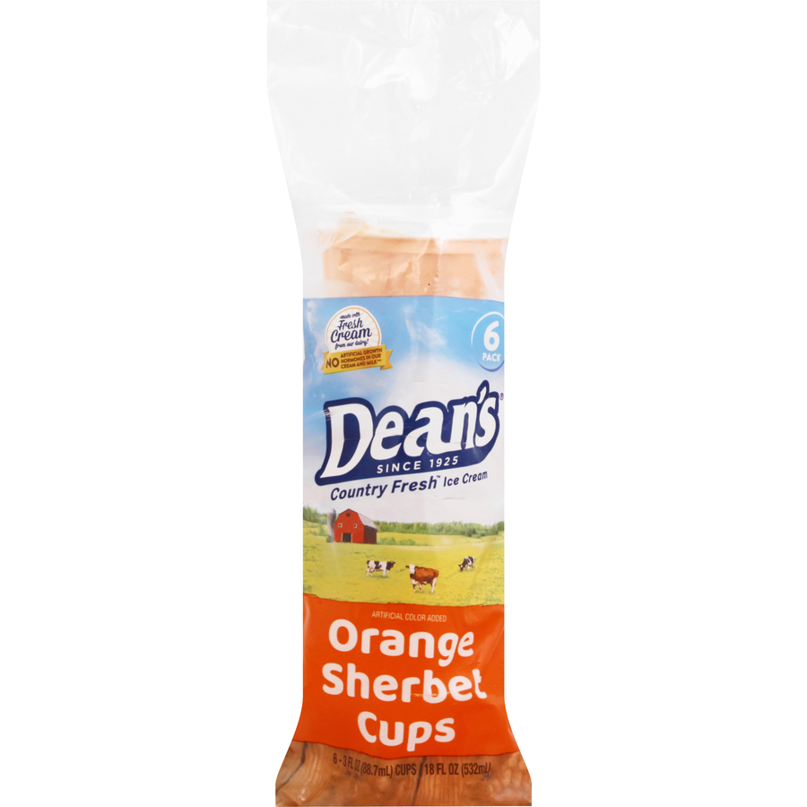 CountryFreshOrangeSherbetCupsSixEach18FLOz