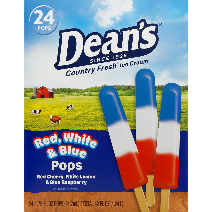 CountryFreshRedWhiteBluePops24Each42FLOz