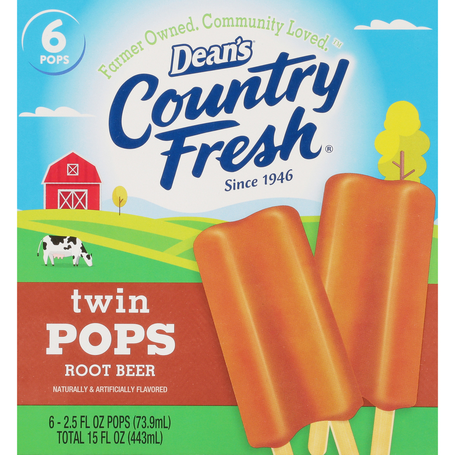 CountryFreshRootBeerTwinPopsSixEach15FLOz
