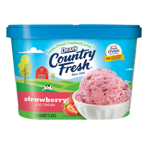 Dean's Country Fresh Strawberry Ice Cream 1.5 Quart