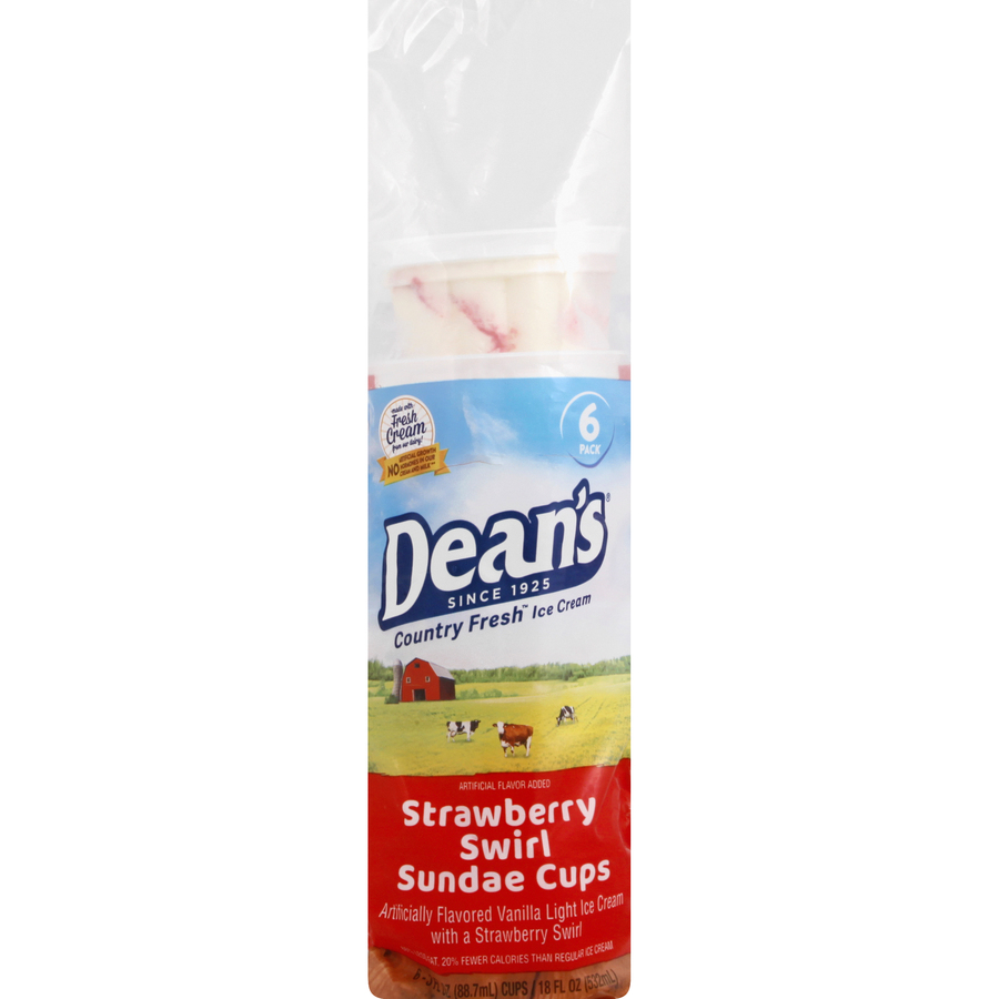 CountryFreshStrawberrySwirlSundaeCupsSixEach18FLOz