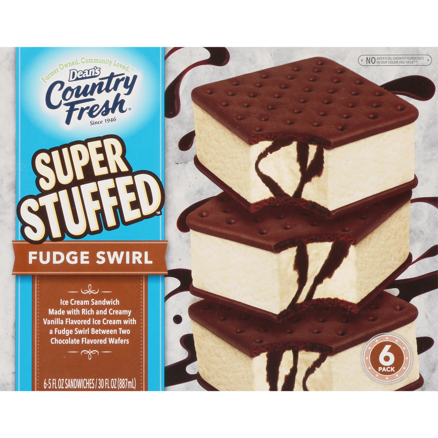 CountryFreshSuperStuffedFudgeSwirlSandwichesSixEach30FLOz