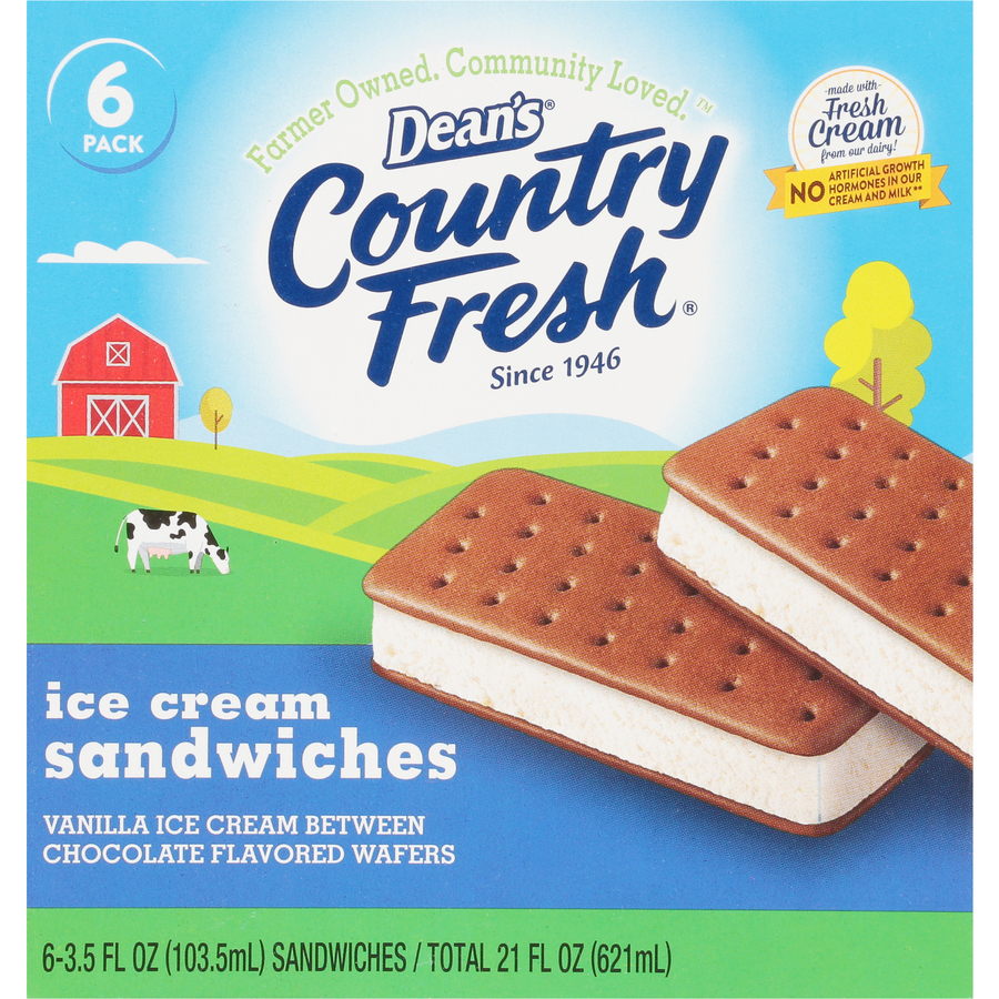 CountryFreshVanillaIceCreamSandwichesSixEach21FLOz