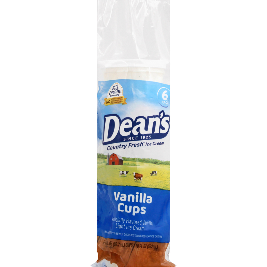 CountryFreshVanillaLightIceCreamCupsSixEach18FLOz