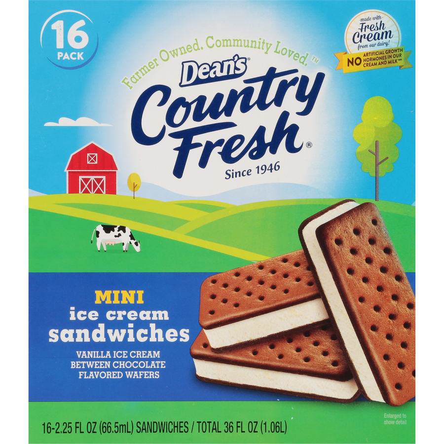 CountryFreshVanillaMiniIceCreamSandwiches16Each36FLOz