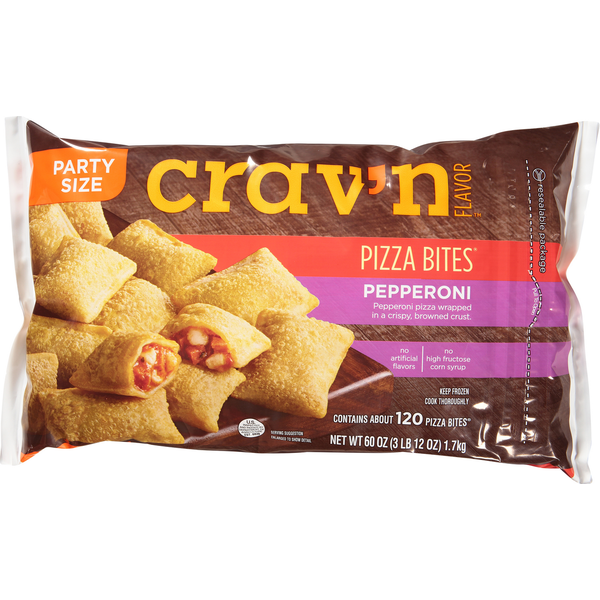 Crav'n Pepperoni Pizza Bites 120 Each 60 Oz