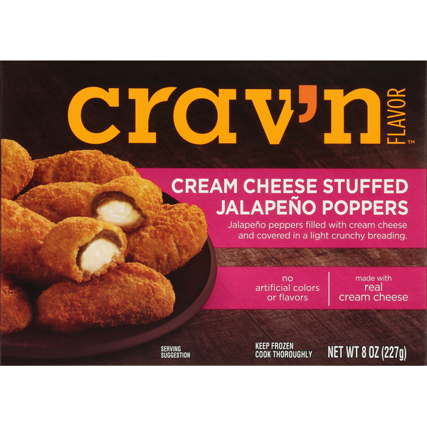 Crav'n Cream Cheese Stuffed Jalapeño Poppers 8 Oz