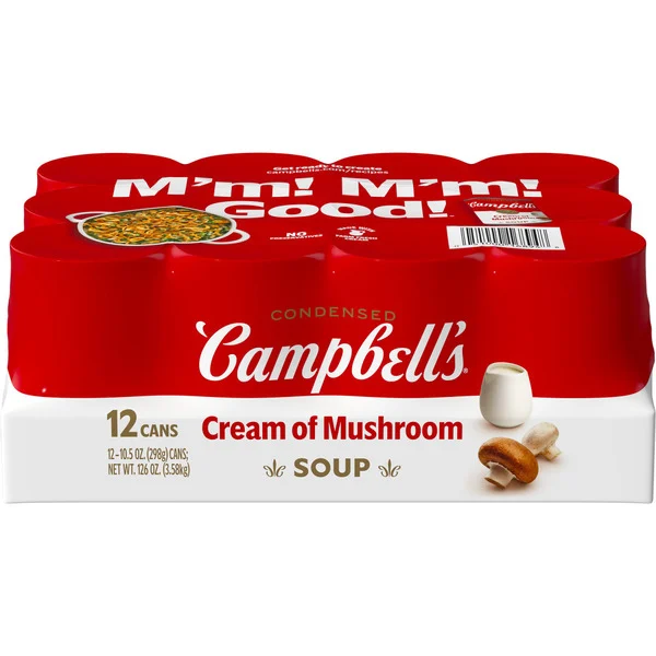 Campbell's Cream Of Mushroom Soup 12 Cans 126 Oz