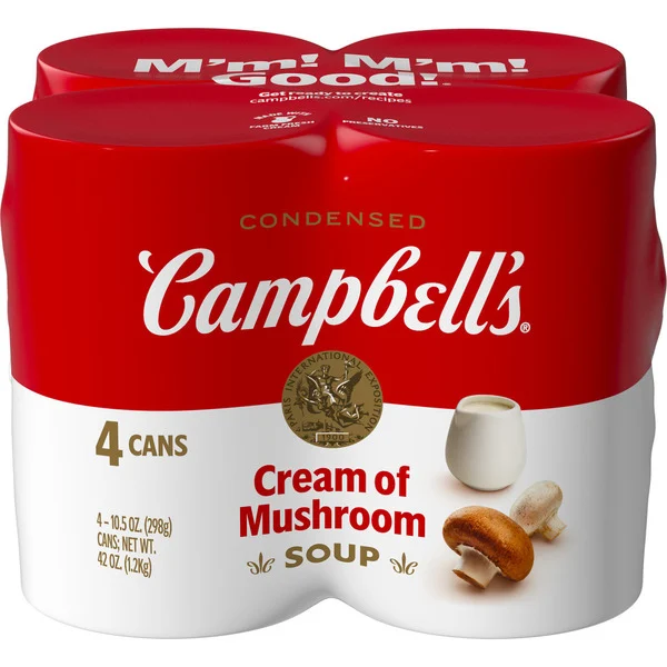 Campbell's Cream Of Mushroom Soup 4 Cans 42 Oz