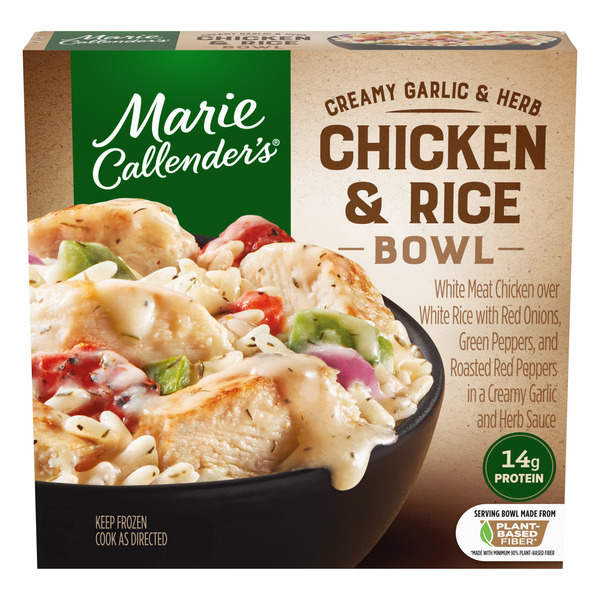 Marie Callender's Creamy Garlic Herb Chicken Rice Bowl 11 Oz Marie Callender's Creamy Garlic Herb Chicken Rice Bowl 11 Oz