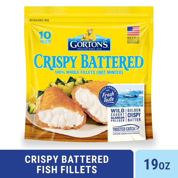 Gorton's Crispy Battered Whole Fish Fillets 19 Oz