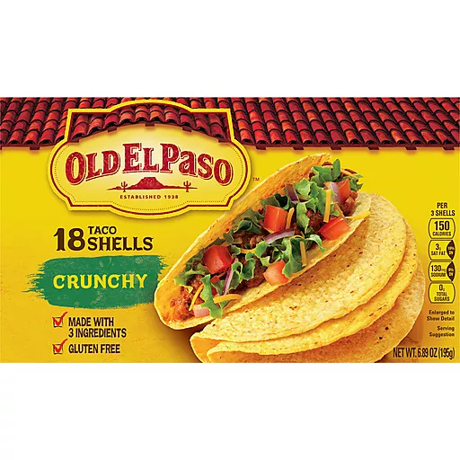 Crunchy Taco Shells 18 Each 6.89 Oz Crunchy Taco Shells 18 Each 6.89 Oz