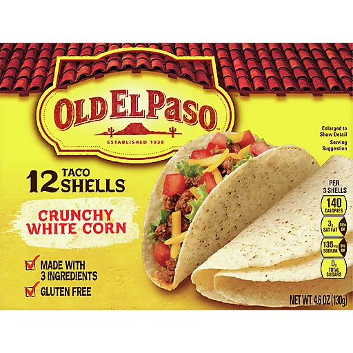 Crunchy White Corn Taco Shells 4.6 Oz Crunchy White Corn Taco Shells 4.6 Oz