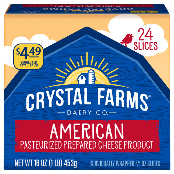 Crystal Farms American Slices 16 Oz