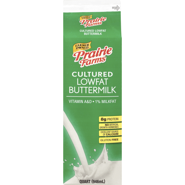 Prairie Farms Cultured Low-Fat Buttermilk One Quart