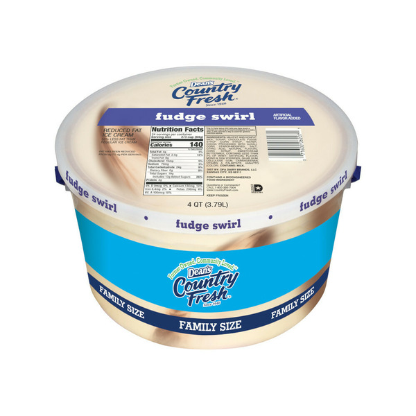 Dean's Country Fresh Fudge Swirl Family Size Gallon