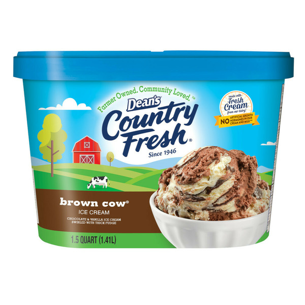 Dean's Country Fresh Ice Cream Brown Cow 1.5 Quart
