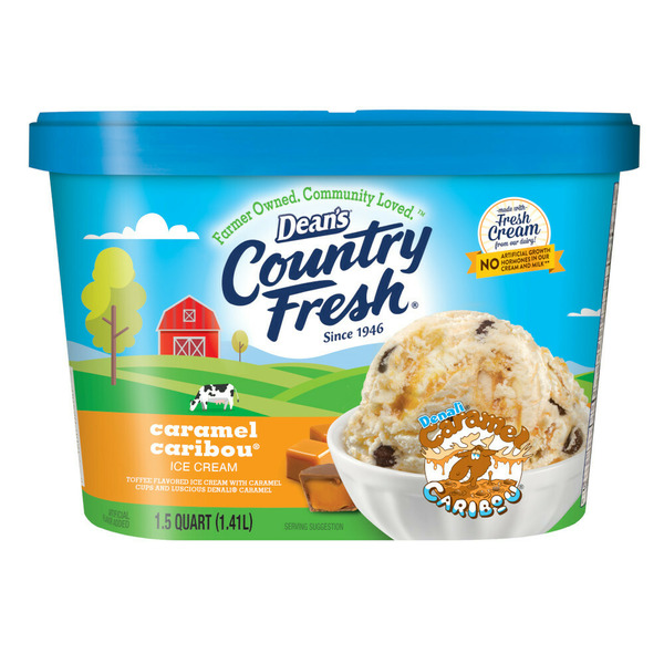 Dean's Country Fresh Ice Cream Caramel Caribou 1.5 Quart