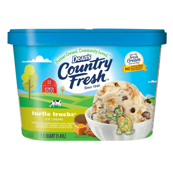 Dean's Country Fresh Ice Cream Turtle Tracks 1.5 Quart