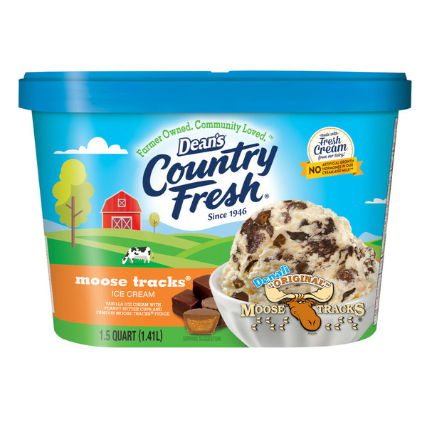 Dean's Country Fresh Moose Tracks Ice Cream 1.5 Quart