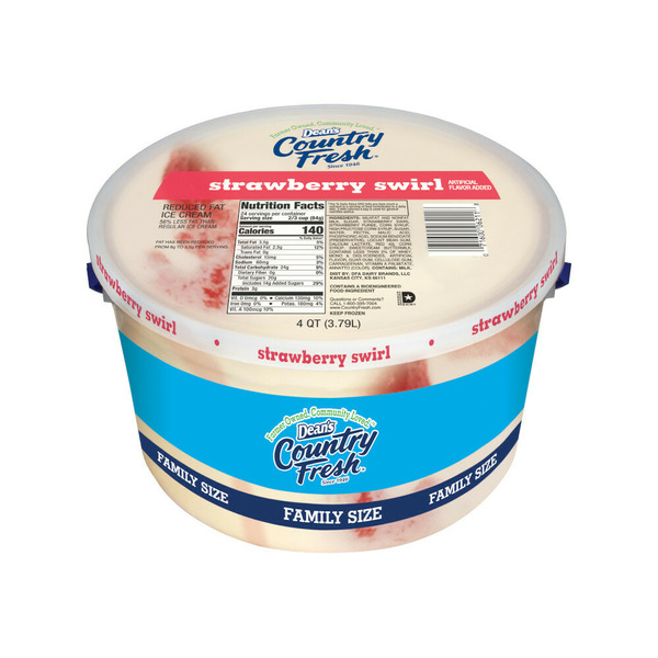 Dean's Country Fresh Strawberry Swirl Family Size Gallon