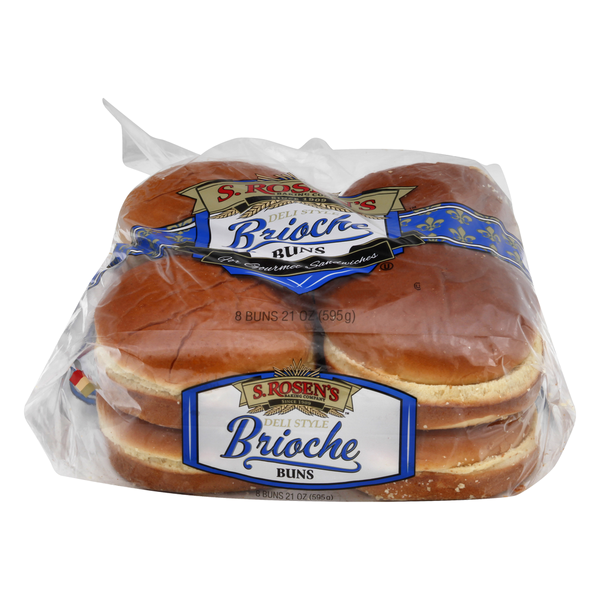 S. Rosen's Deli Style Brioche Buns 8 Each 21 Oz