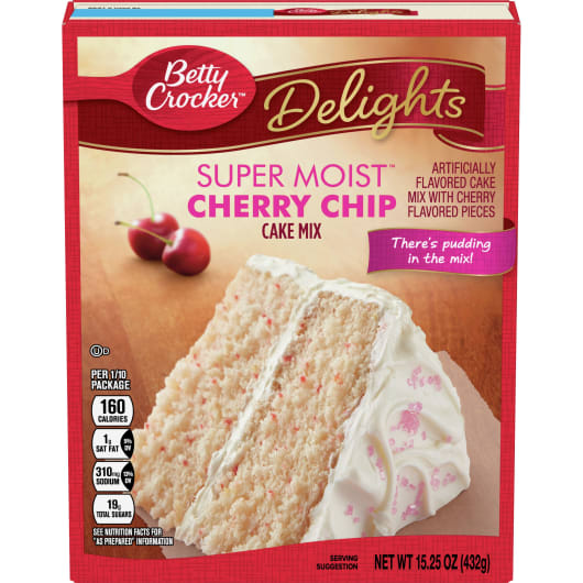 DelightsSuperMoistCherryChipCakeMix15.25Oz DelightsSuperMoistCherryChipCakeMix15.25Oz