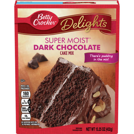 DelightsSuperMoistDarkChocolateCakeMix15.25Oz DelightsSuperMoistDarkChocolateCakeMix15.25Oz