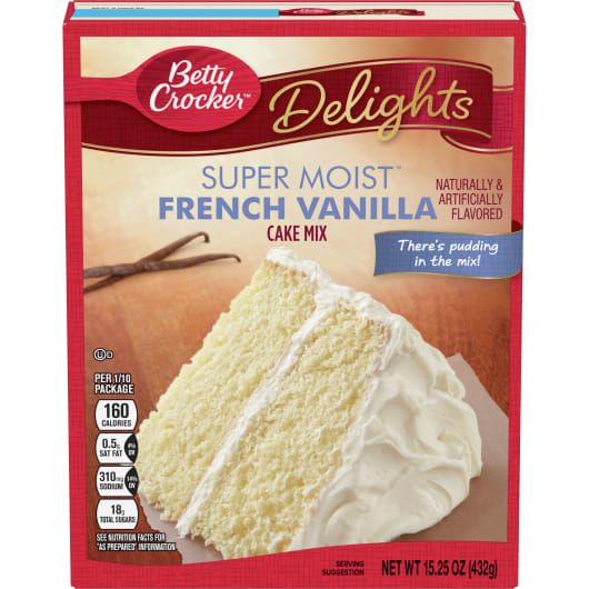 DelightsSuperMoistFrenchVanillaCakeMix15.25Oz DelightsSuperMoistFrenchVanillaCakeMix15.25Oz