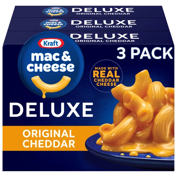 Kraft Deluxe Cheddar Mac & Cheese 3 Pack 42 Oz Kraft Deluxe Cheddar Mac & Cheese 3 Pack 42 Oz