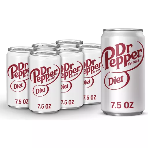 Diet Dr. Pepper Mini Cans Six 7.5Oz
