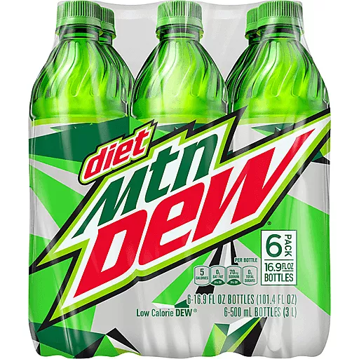 Diet Mountain Dew Six 16.9 FL Oz Bottles Diet Mountain Dew Six 16.9 FL Oz Bottles