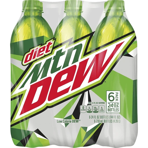 Diet Mountain Dew Six 24 FL Oz Bottles Diet Mountain Dew Six 24 FL Oz Bottles