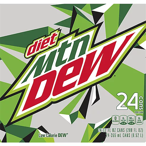 Diet Mountain Dew Twenty-Four 12 FL Oz Cans Diet Mountain Dew Twenty-Four 12 FL Oz Cans