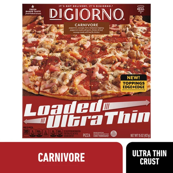Digiorno Loaded Ultra-Thin Carnivore 15 Oz
