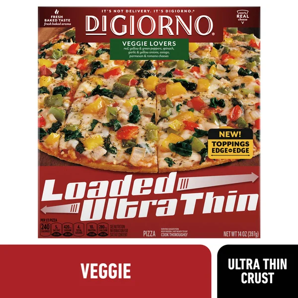 Digiorno Loaded Ultra-Thin Veggie Lovers 14 Oz