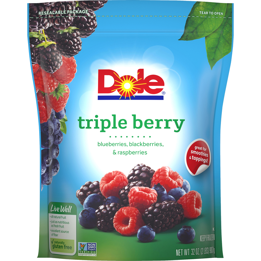 Dole Triple Berry Blue, Black & Raspberries 32 Oz Dole Triple Berry Blue, Black & Raspberries 32 Oz