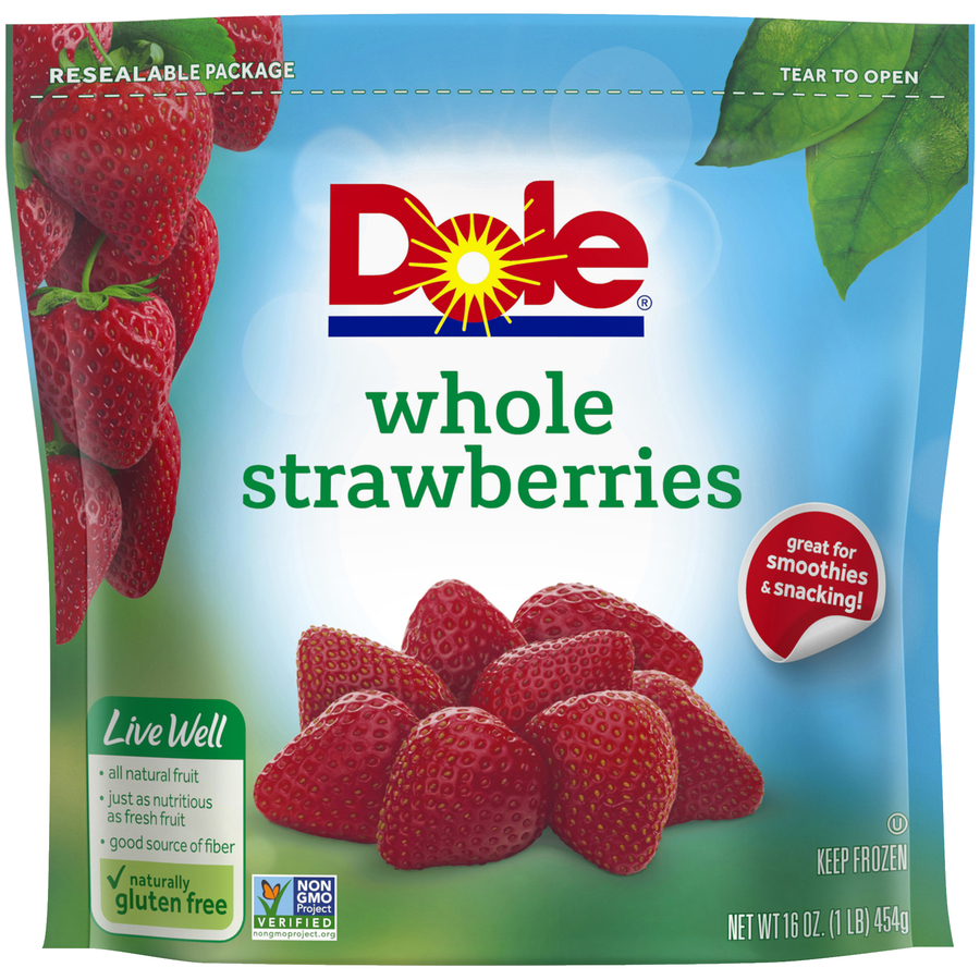Dole Whole Strawberries Gluten Free Non-GMO 16 Oz Dole Whole Strawberries Gluten Free Non-GMO 16 Oz