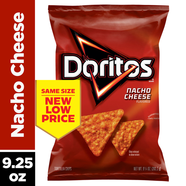 Doritos Nacho Cheese Flavored Tortilla Chips 9.25 Oz