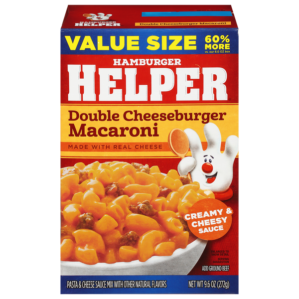 Hamburger Helper Double Cheeseburger Macaroni 9.6 Oz Hamburger Helper Double Cheeseburger Macaroni 9.6 Oz