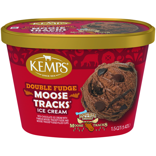 Kemps Double Fudge Moose Tracks 1.5 Quart