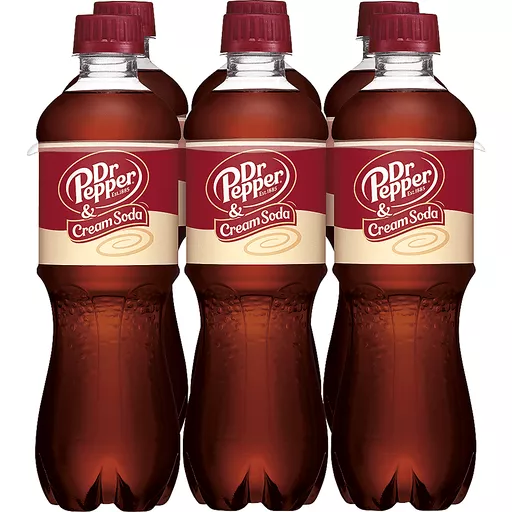 Dr. Pepper Cream Soda Six 16.9 Oz Bottles