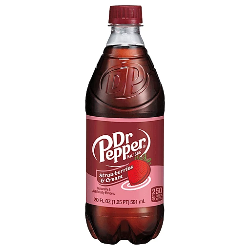 Dr. Pepper Strawberries & Cream 20 FL Oz Bottle