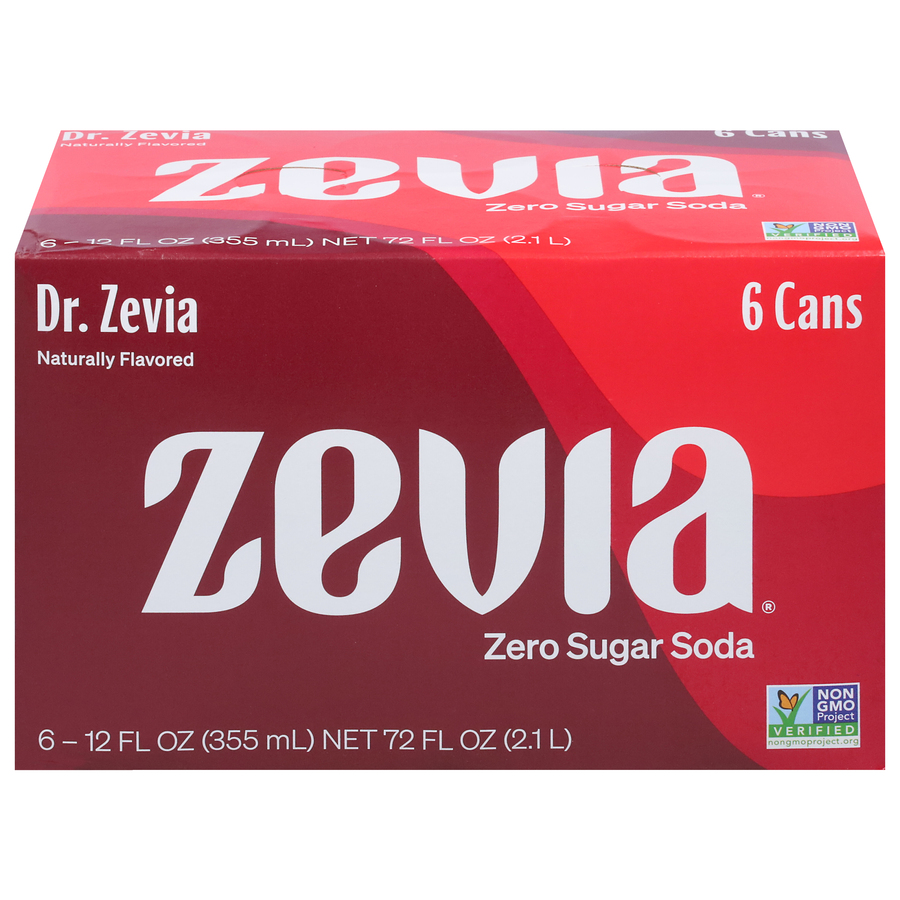 Dr Zevia Zero Sugar Soda Six 12 FL Oz Cans Dr Zevia Zero Sugar Soda Six 12 FL Oz Cans