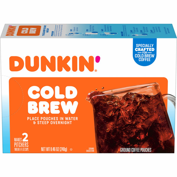 Dunkin' Cold Brew Coffee Pouches 8.46 Oz