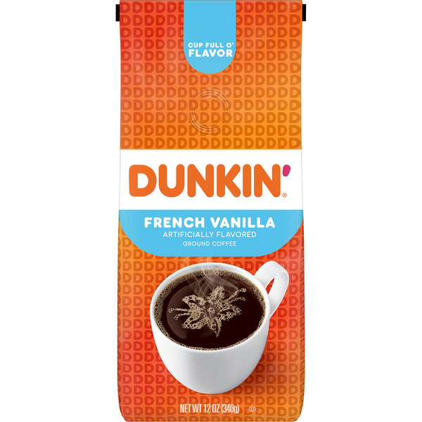 Dunkin' French Vanilla Ground Coffee 12 Oz
