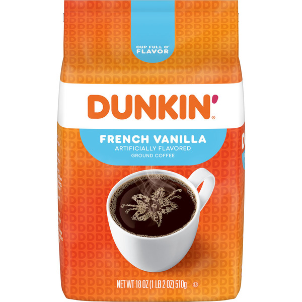 Dunkin' French Vanilla Ground Coffee 18 Oz