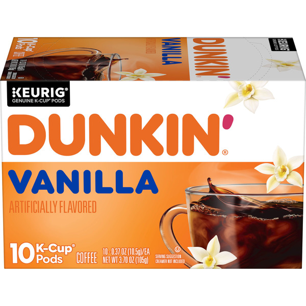 Dunkin' K-Cup Vanilla 10 Pods 3.70 Oz