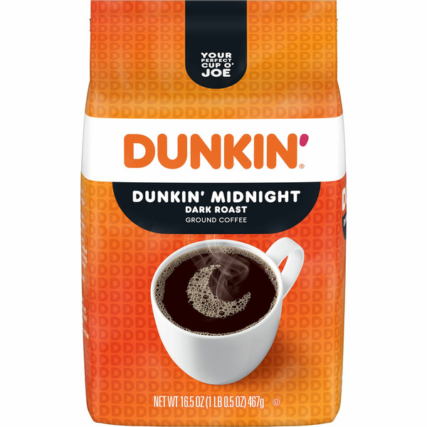Dunkin' Midnight Dark Roast Ground 16.5 Oz