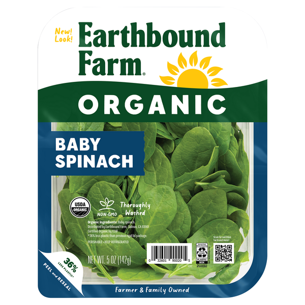 Earthbound Farm Organic Baby Spinach 5 Oz Earthbound Farm Organic Baby Spinach 5 Oz